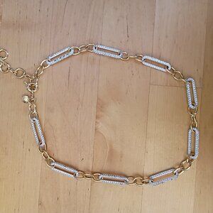 J. Crew pave crystal link necklace